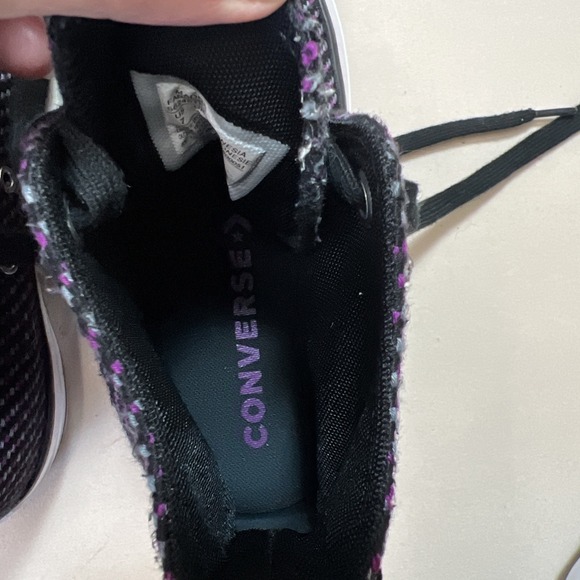 Converse All Star Shoes Womens 7 Purple Plum White High Top Sneakers - Picture 8 of 8